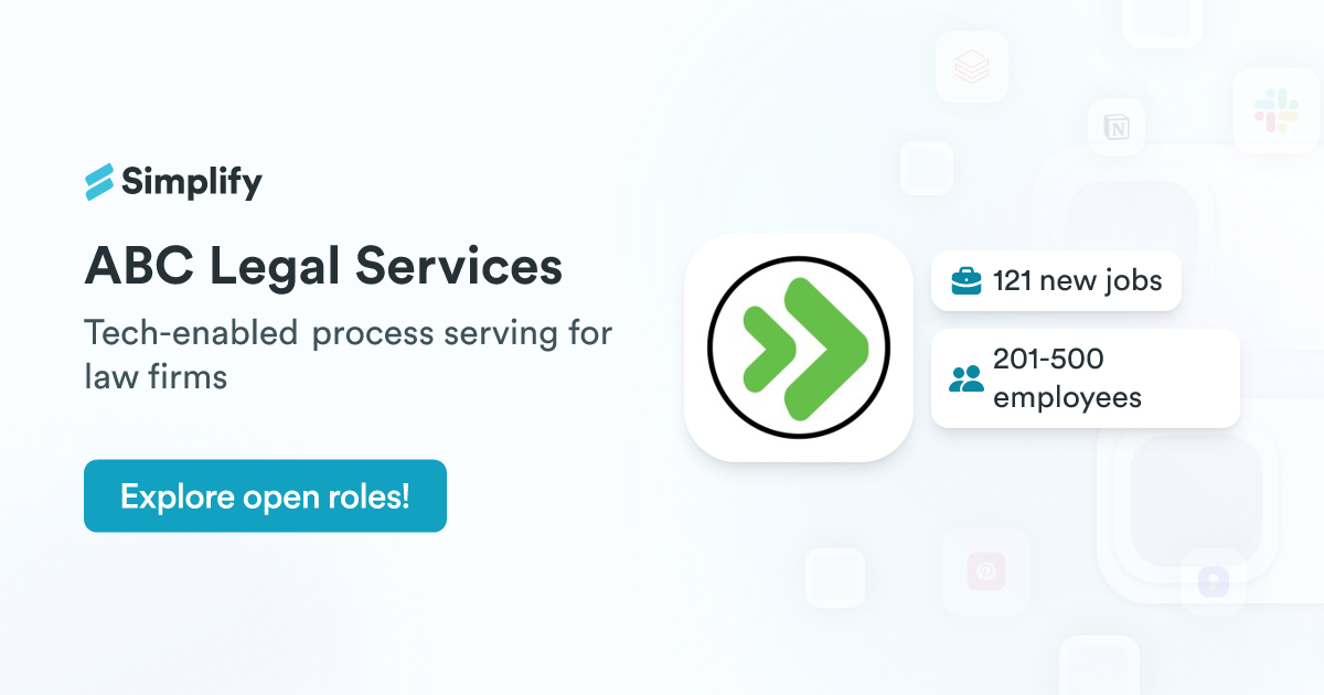 Jobs and Employment at ABC Legal Services | Simplify Jobs