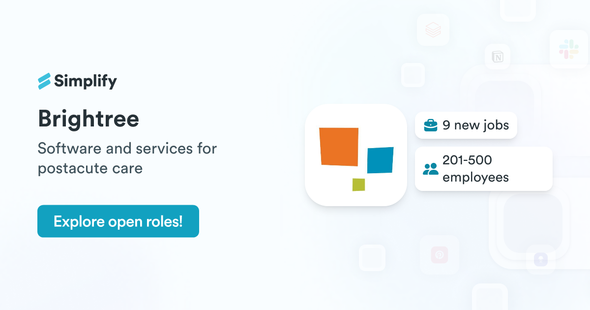 Brightree Example Jobs and Employment at Brightree | Simplify Jobs