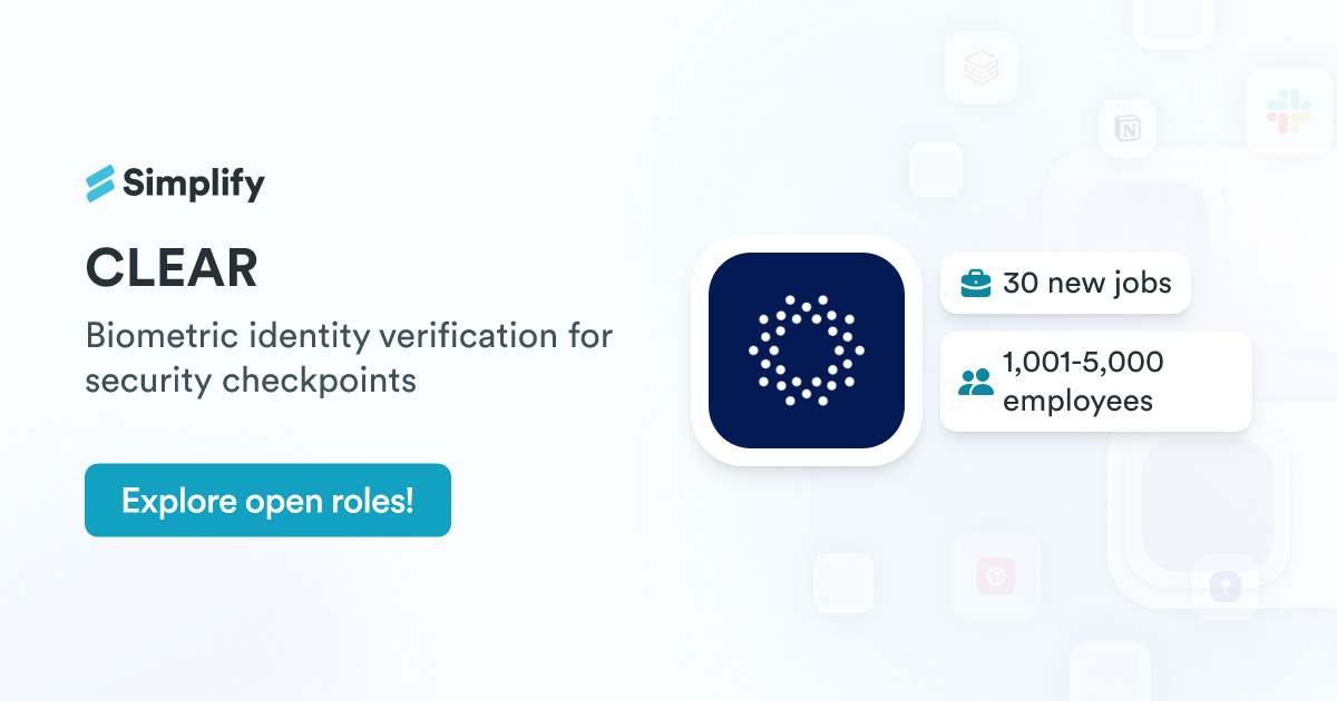 Clear Work Programme Jobs and Employment at CLEAR | Simplify Jobs