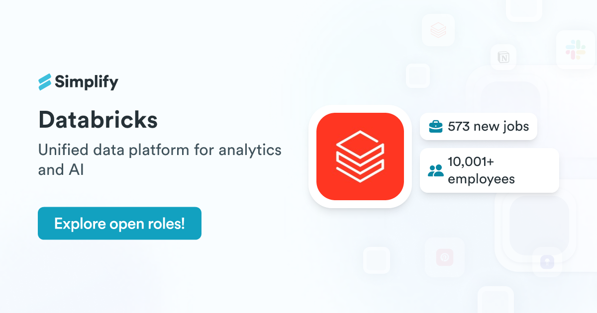 Databricks Python Code Jobs Jobs and Employment at Databricks | Simplify Jobs