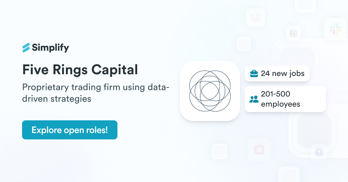 Five Rings Financial Jobs and Employment at Five Rings Capital | Simplify Jobs