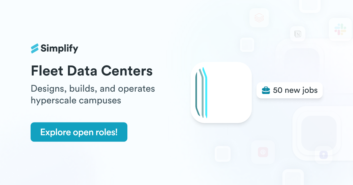 Data Center Simplification Jobs and Employment at Fleet Data Centers | Simplify Jobs
