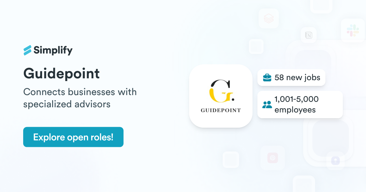Guidepoint Founder Jobs and Employment at Guidepoint | Simplify Jobs