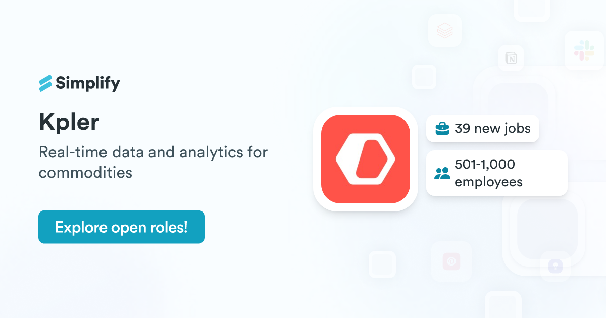 Kpler Excel Add In Jobs and Employment at Kpler | Simplify Jobs