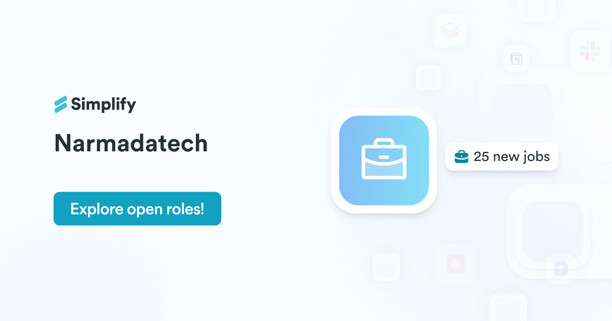 Jobs and Employment at Narmadatech | Simplify Jobs
