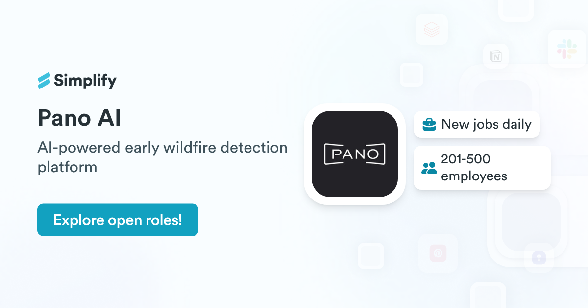 Api Pano Jobs and Employment at Pano AI | Simplify Jobs