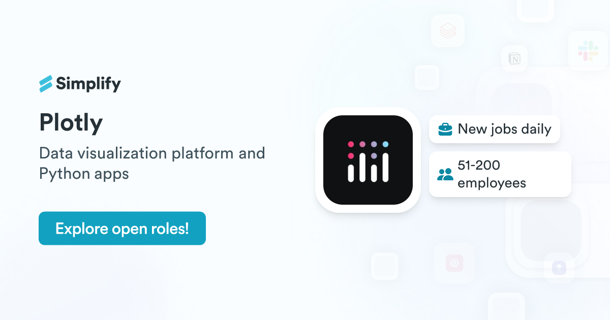 Jobs and Employment at Plotly | Simplify Jobs