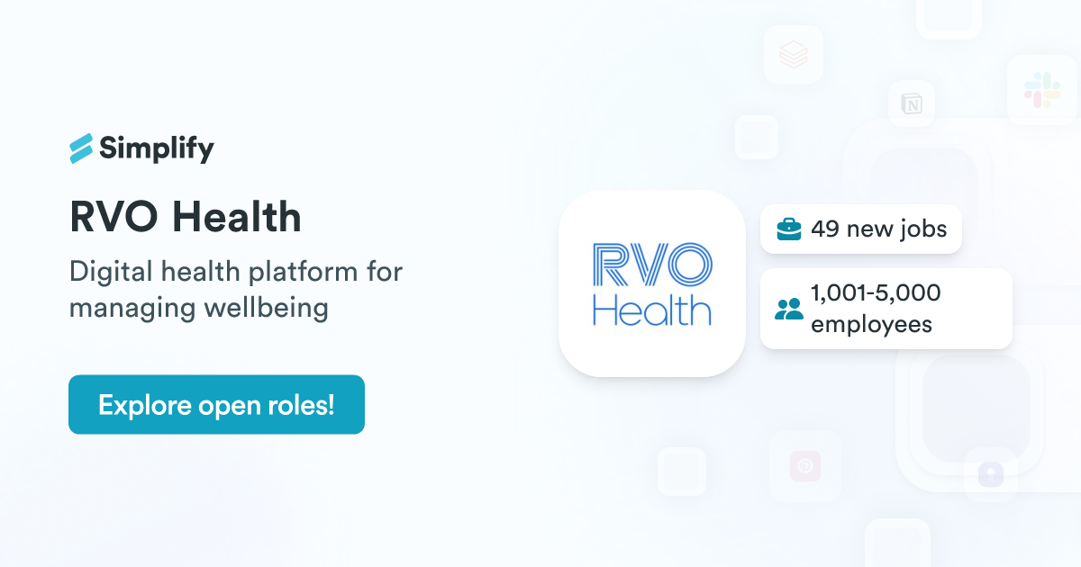 Jobs and Employment at RVO Health | Simplify Jobs