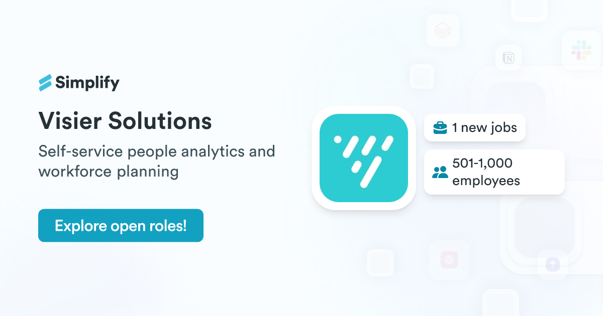 Visier Implementation Jobs and Employment at Visier Solutions | Simplify Jobs