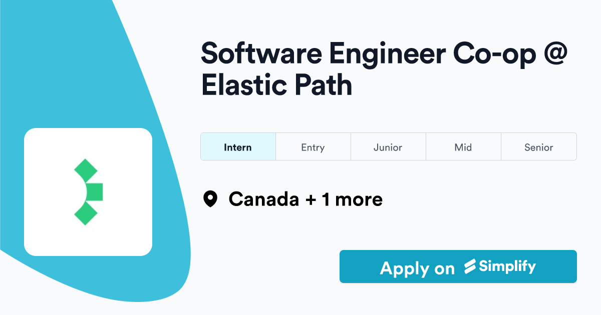 Software Engineer Coop Elastic Path Simplify Jobs