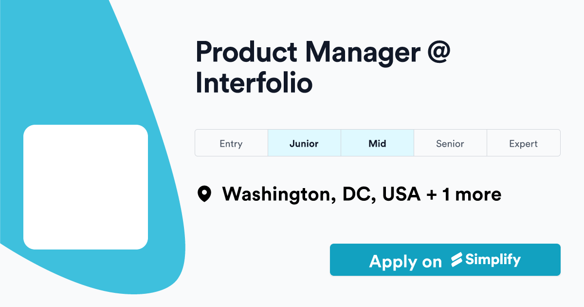 Product Manager Interfolio Simplify Jobs