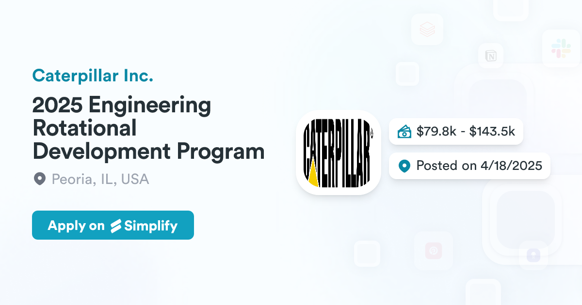 Rotational Program Maturity 2025 Engineering Rotational Development Program @ Caterpillar Inc ...
