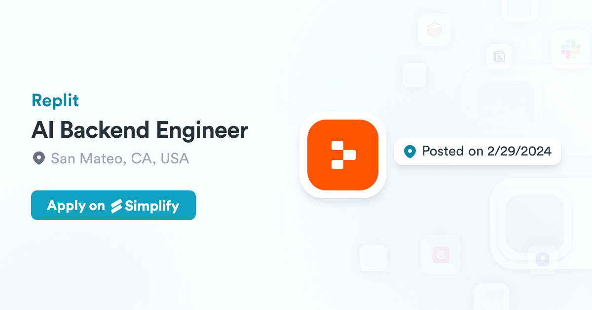 uit - ai-powered backend development (module 2)... AI Backend Engineer @ Replit | Simplify Jobs