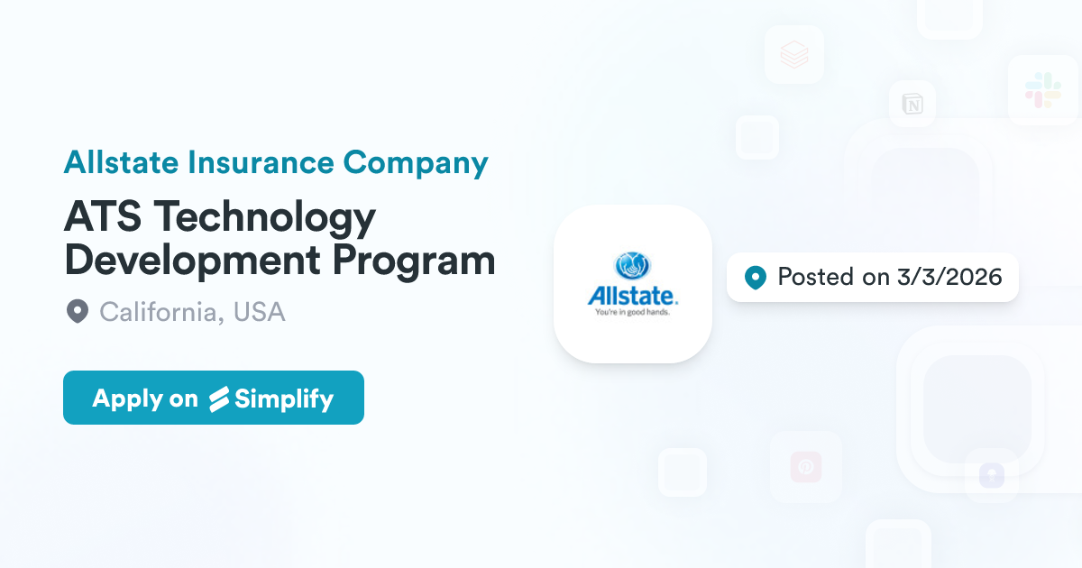 Ats Computer Program ATS Technology Development Program @ Allstate Insurance Company ...