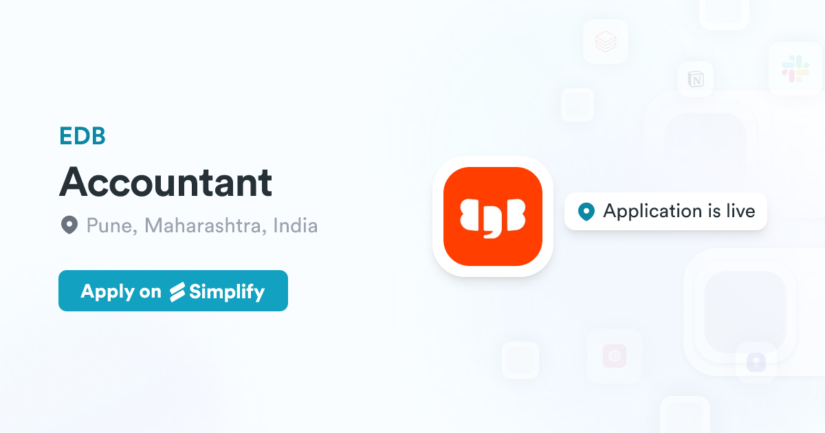 Accountant @ EDB | Simplify Jobs