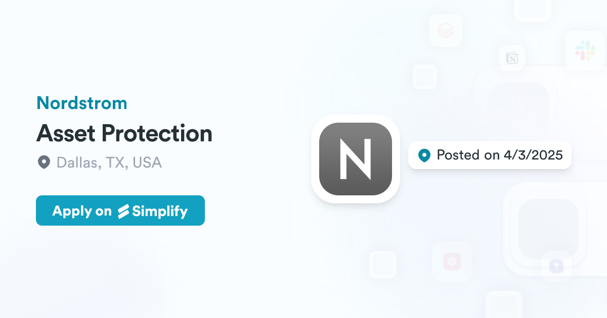 Asset Protection @ Nordstrom | Simplify Jobs