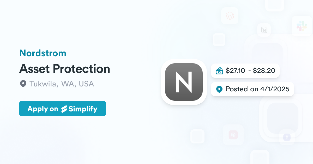 Asset Protection @ Nordstrom | Simplify Jobs