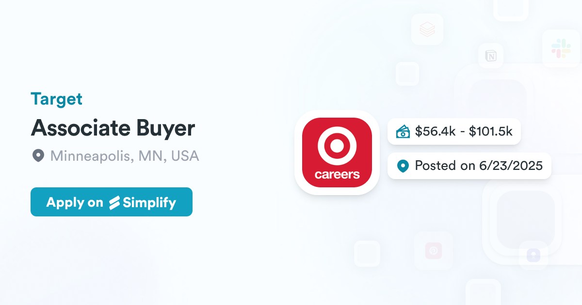 Associate Buyer @ Target | Simplify Jobs
