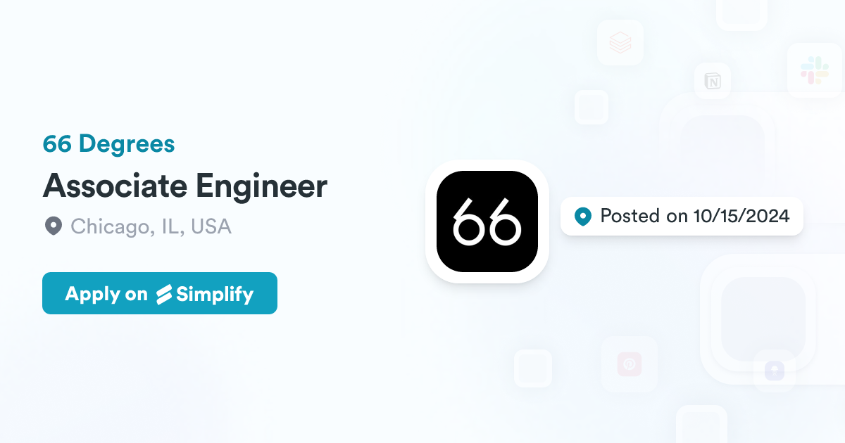 Associate Engineer @ 66 Degrees | Simplify Jobs