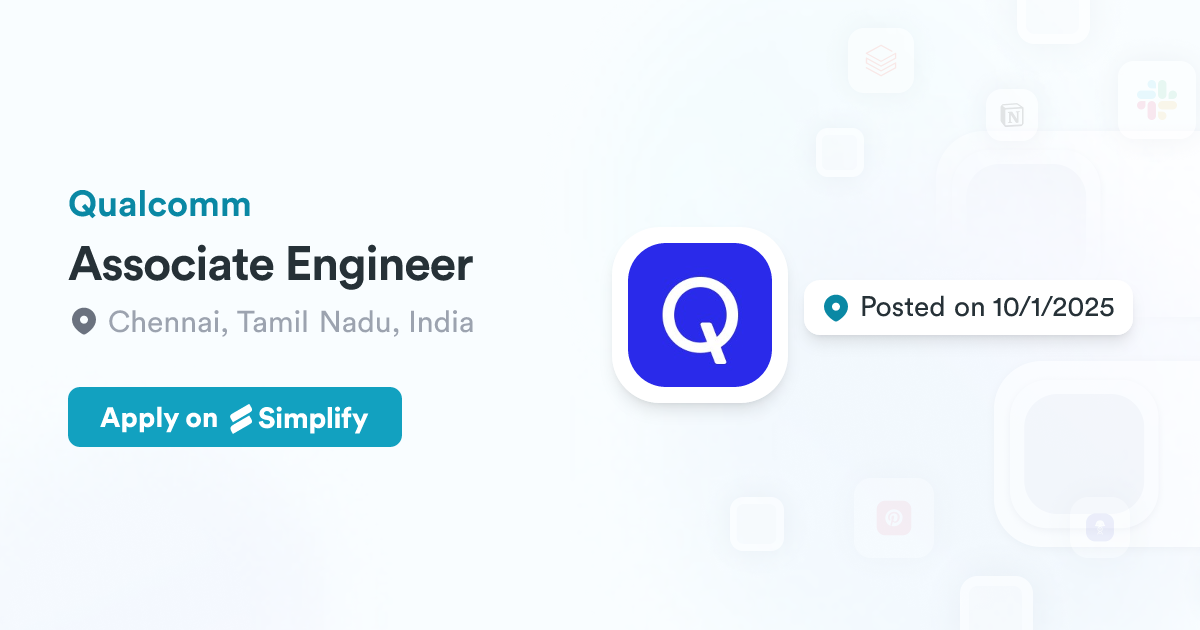 Associate Com Name Associate Engineer @ Qualcomm | Simplify Jobs