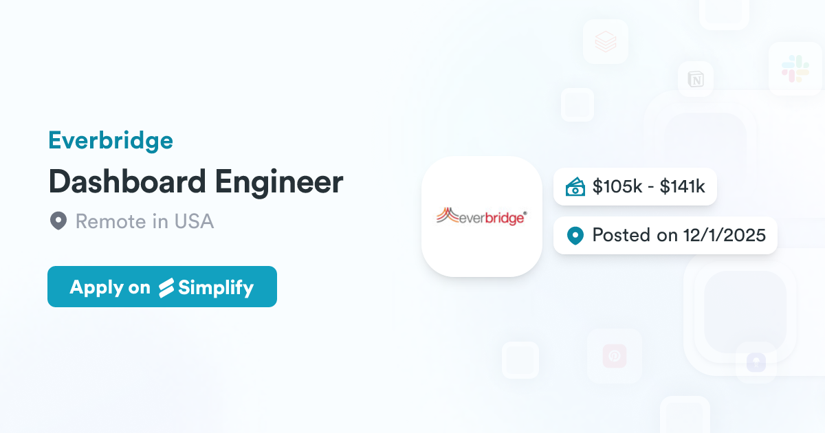 Everbridge Api Dashboard Engineer @ Everbridge | Simplify Jobs