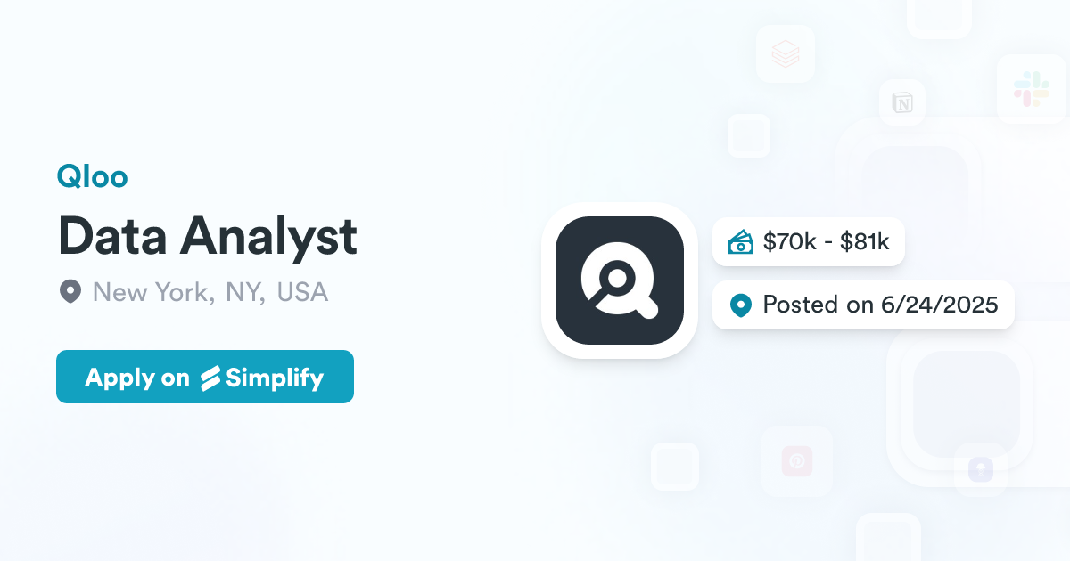 Qloo Data Analyst @ Qloo | Simplify Jobs