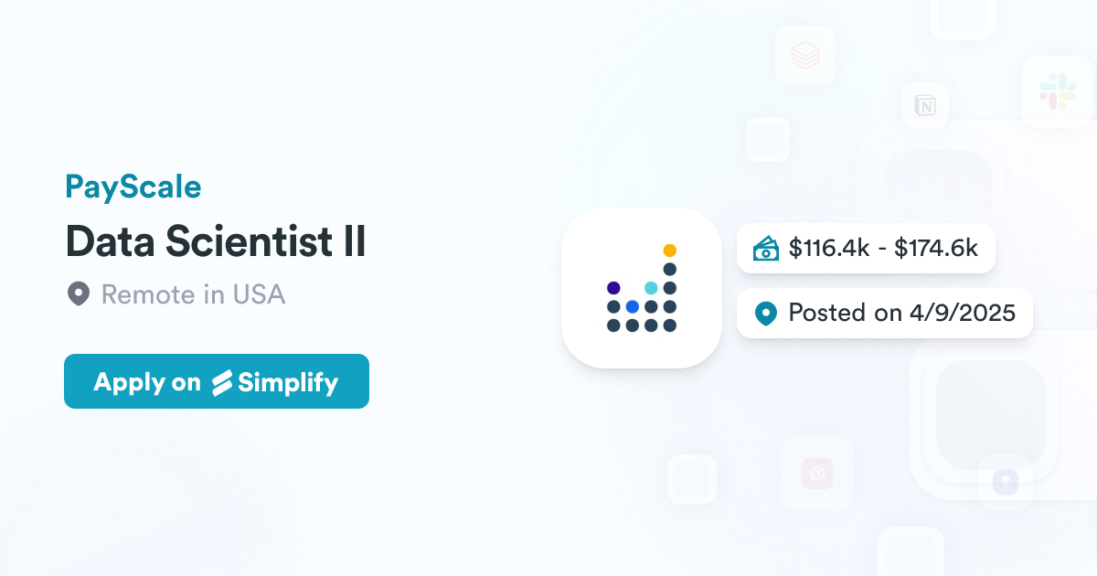 Db2 Payscale Data Scientist II @ PayScale | Simplify Jobs