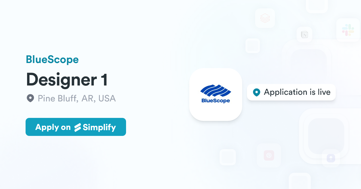 Bluescope Company Overview Designer 1 @ BlueScope | Simplify Jobs