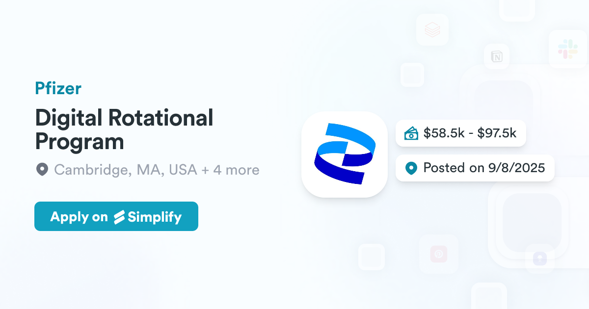 Prime Rotational Program Digital Rotational Program @ Pfizer | Simplify Jobs