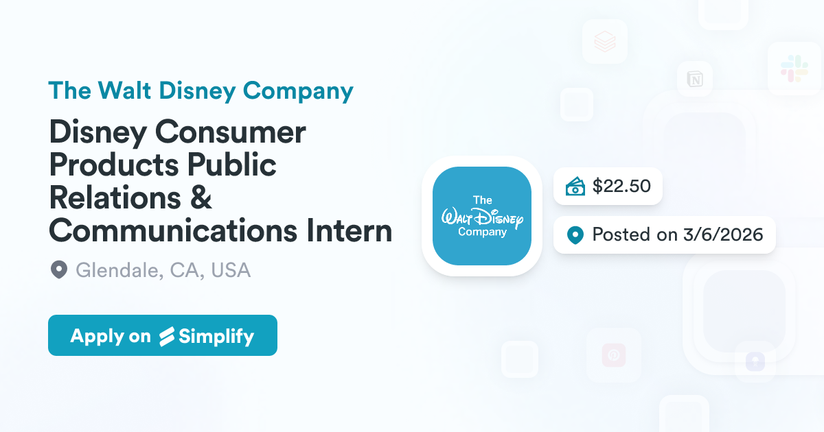 Disney Pr Examples Disney Consumer Products Public Relations & Communications Intern @ The ...