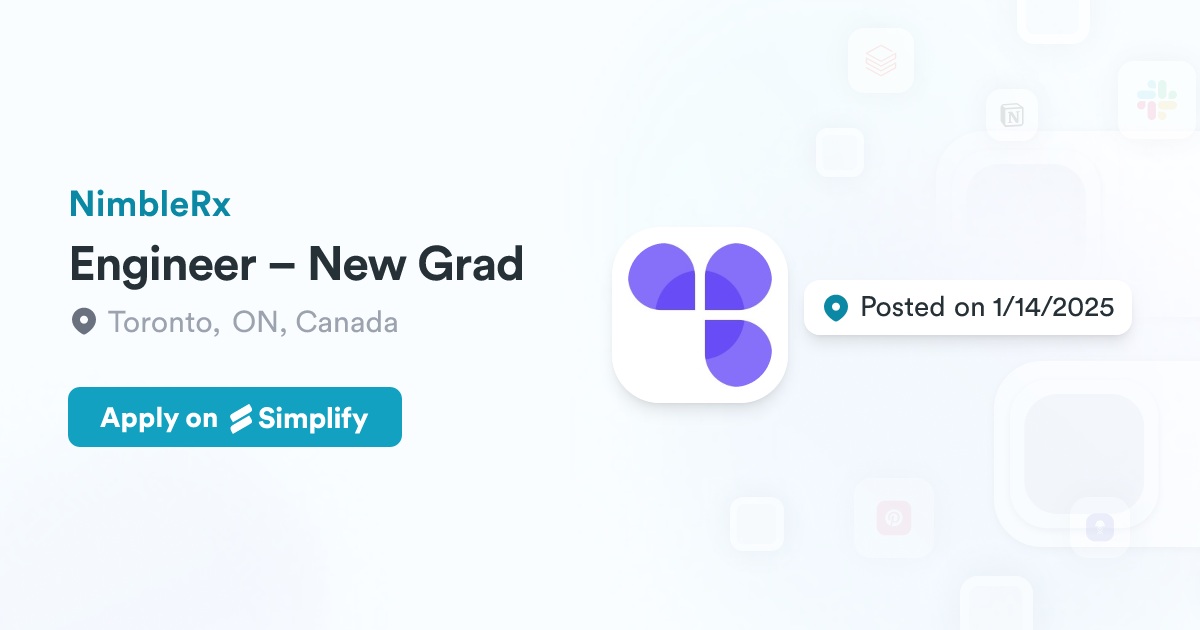 Knimble Rx Engineer – New Grad @ NimbleRx | Simplify Jobs