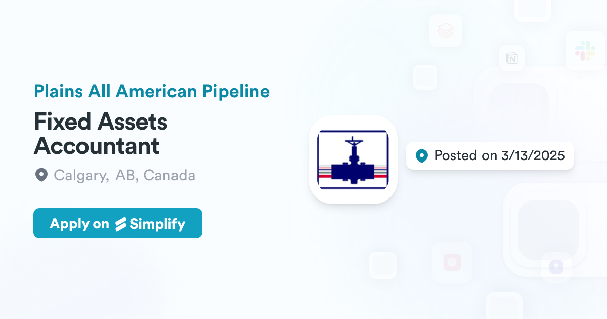 Paa Target Fixed Assets Accountant @ Plains All American Pipeline | Simplify Jobs