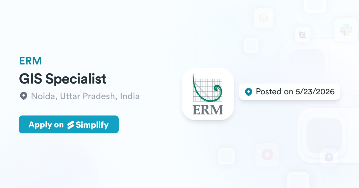 GIS Specialist @ ERM | Simplify Jobs
