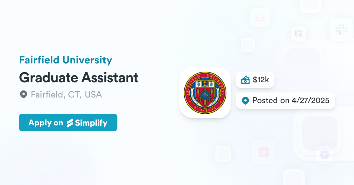 Fsl Grad Assistant Graduate Assistant @ Fairfield University | Simplify Jobs