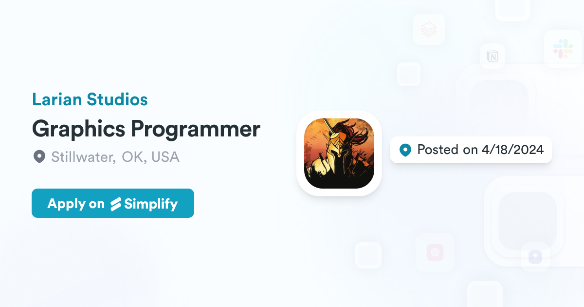 programmer studios Images High Quality Grahic Graphics Programmer @ Larian Studios | Simplify Jobs