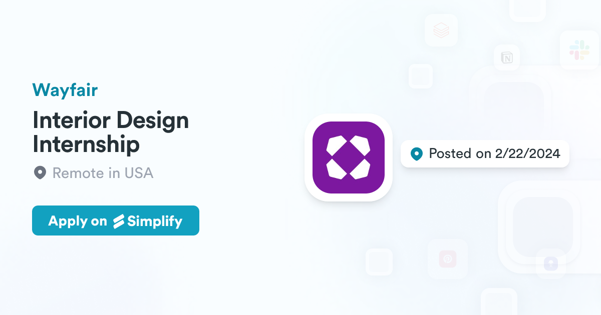 Interior Design Internship @ Wayfair | Simplify Jobs