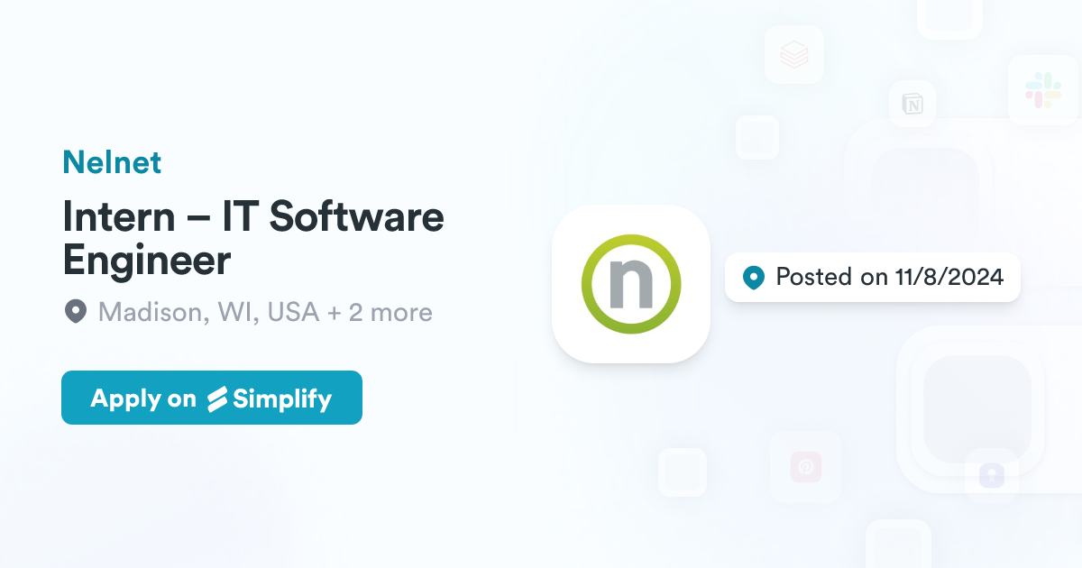 Intern – IT Software Engineer @ Nelnet | Simplify Jobs