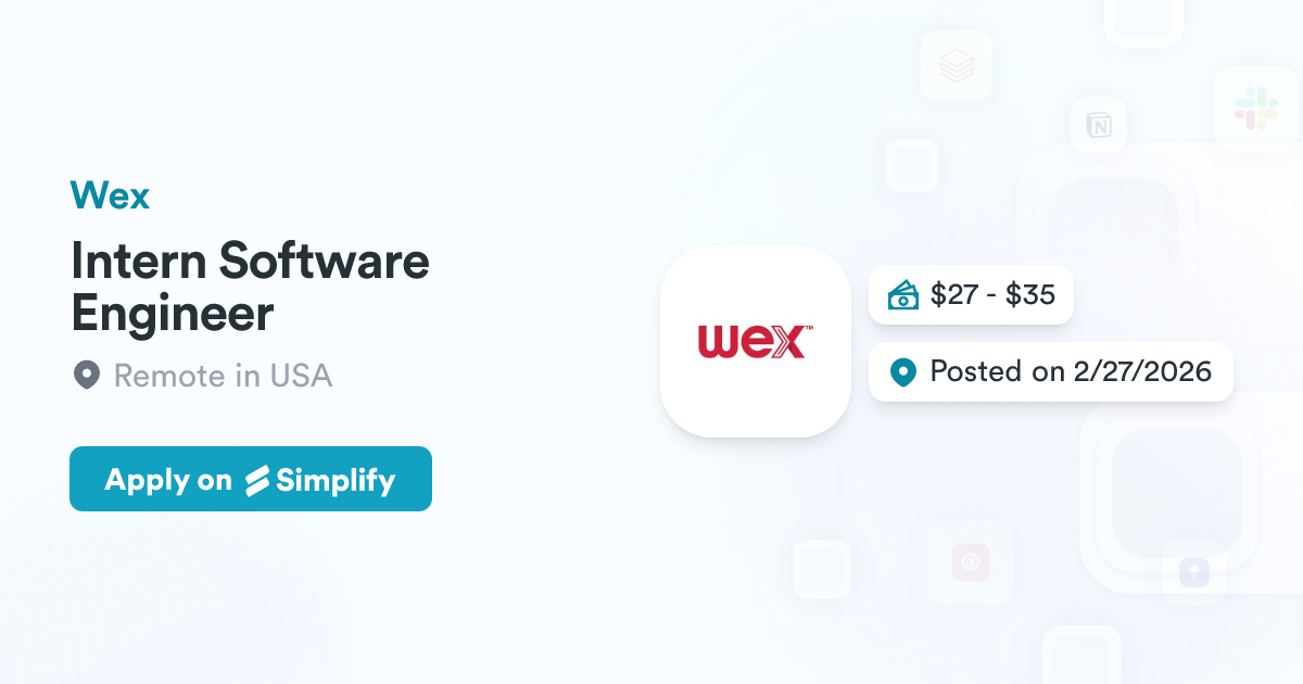 Acbs Software Intern Software Engineer @ Wex | Simplify Jobs