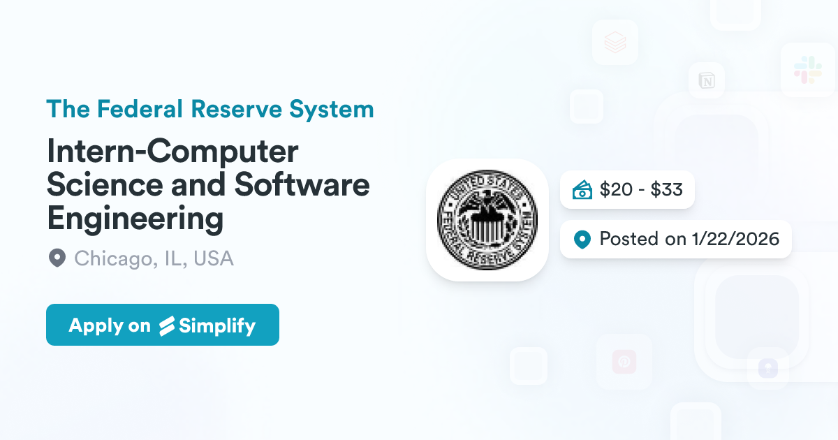 Intern-Computer Science and Software Engineering @ The Federal Reserve ...