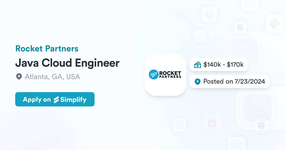 Java Cloud Engineer @ Rocket Partners | Simplify Jobs