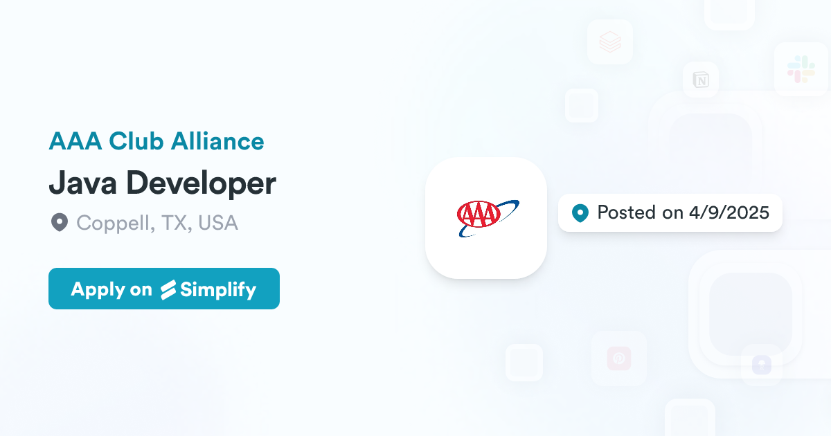 a game-changing decision for your business: java... Java Developer @ AAA Club Alliance | Simplify Jobs