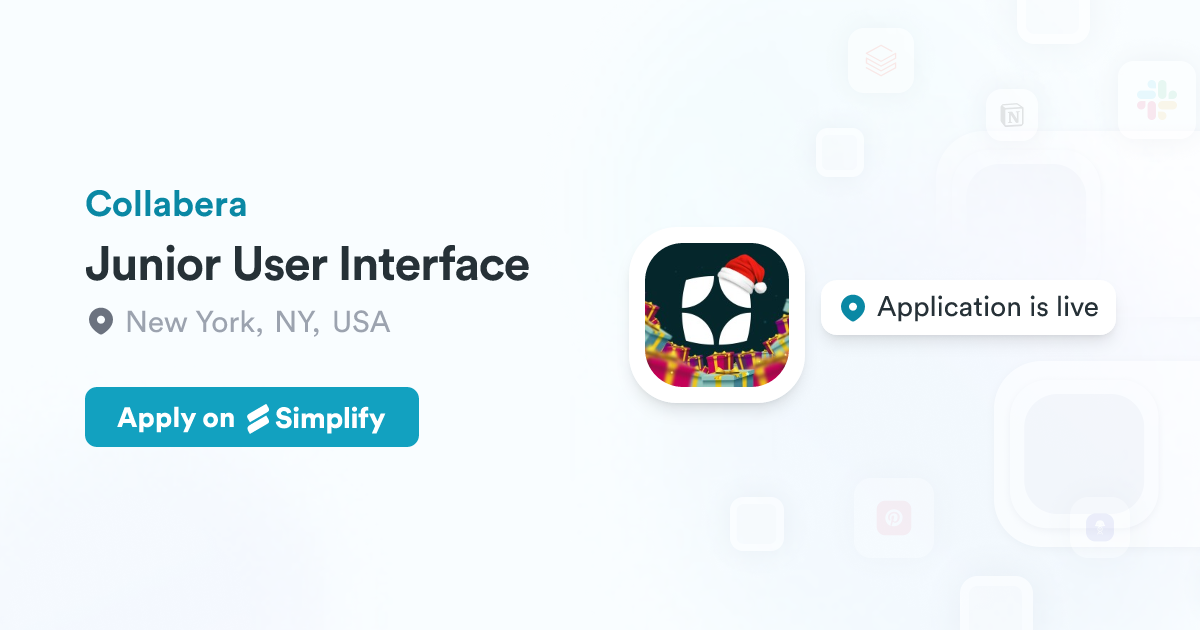 Junior User Interface @ Collabera | Simplify Jobs