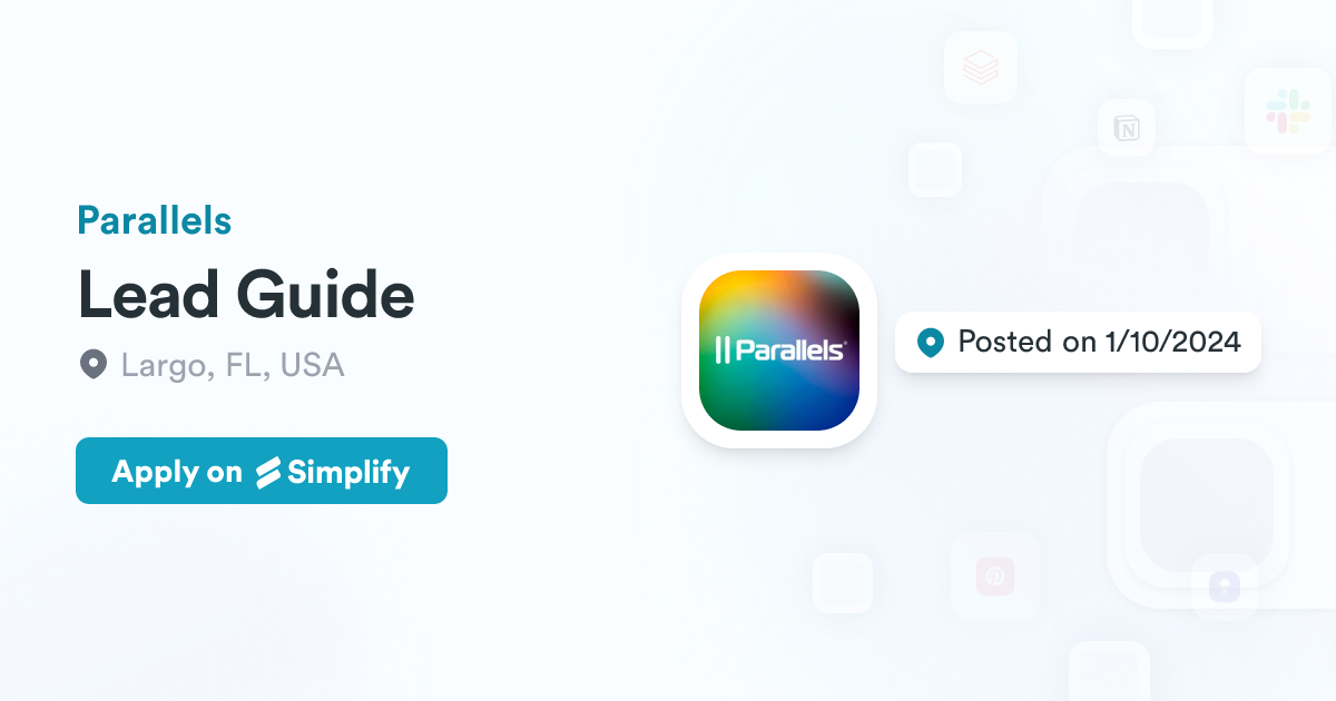 Basic Lead Guide Lead Guide @ Parallels | Simplify Jobs