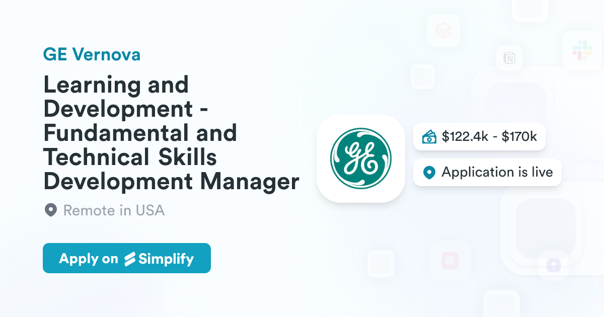 Ge Development Programs Learning and Development - Fundamental and Technical Skills Development ...