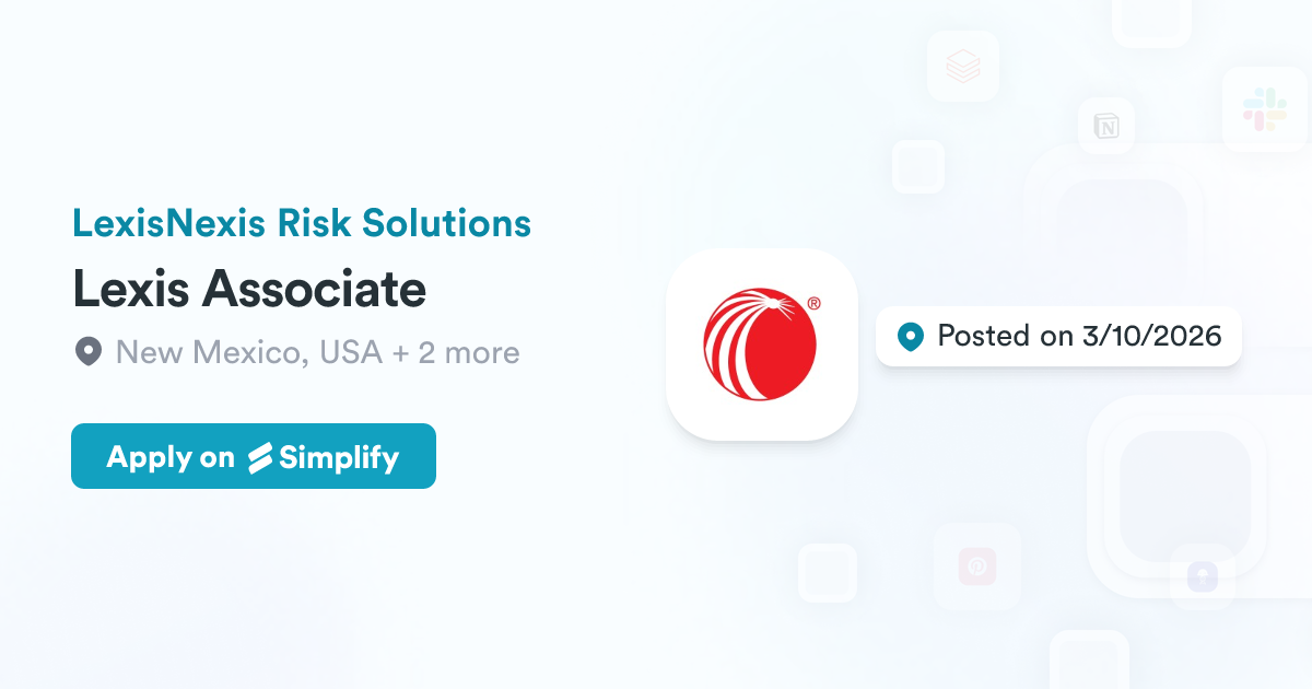 Lexis Log In Lexis Associate @ LexisNexis Risk Solutions | Simplify Jobs