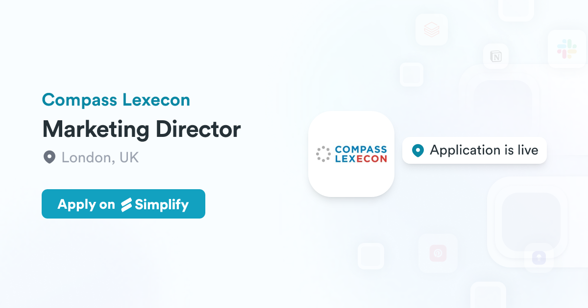 Compass Director Marketing Director @ Compass Lexecon | Simplify Jobs