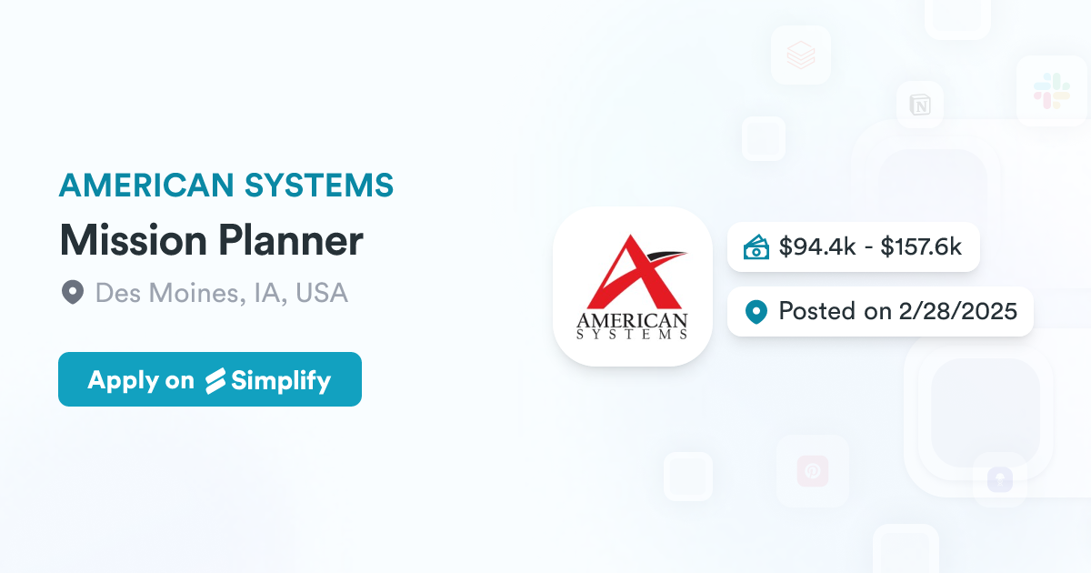 Mission Planner Example Code Mission Planner @ AMERICAN SYSTEMS | Simplify Jobs