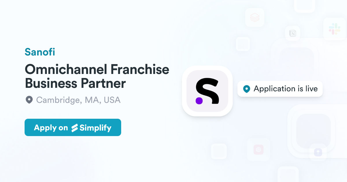 Simplify Channel Omnichannel Franchise Business Partner @ Sanofi | Simplify Jobs