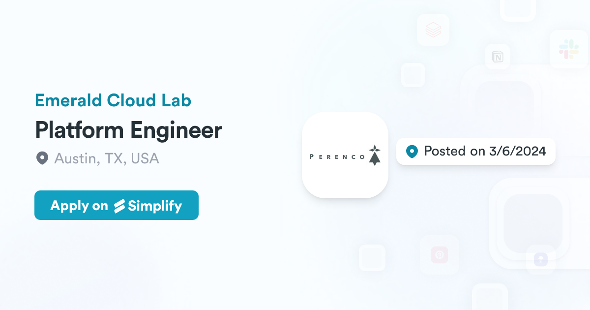 Platform Engineer @ Emerald Cloud Lab | Simplify Jobs