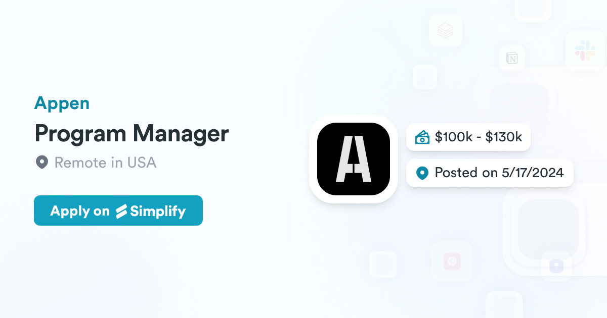 Appen Sign Program Manager @ Appen | Simplify Jobs